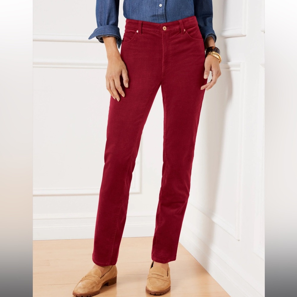 Talbots Simply Flattering Red Corduroy Pants